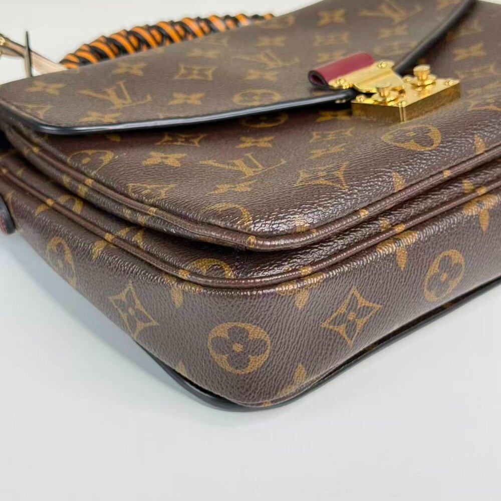 Louis Vuitton Monogram Canvas Metis Shoulder Bag Crossbody with Purple Strap - Picture 7 of 11